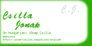 csilla jonap business card