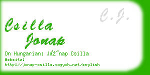 csilla jonap business card